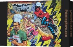 Robert Williams Canvas Paintings - Perineum Tartare by Robert Williams