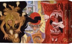 Robert Williams Canvas Paintings - The Appetite That Dare Not Be Appeased by Robert Williams