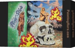 Robert Williams Canvas Paintings - The Chrysalis of Death by Robert Williams