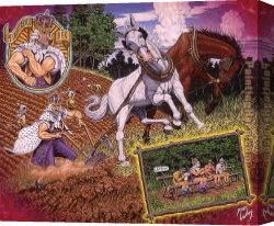 Robert Williams Canvas Paintings - The Myth Of The Proletariat King by Robert Williams