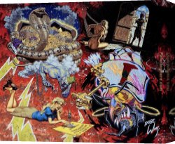 Robert Williams Canvas Paintings - The Ouija Board by Robert Williams