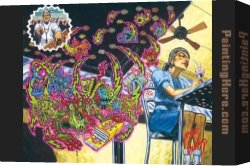 Robert Williams Canvas Paintings - williams 7 by Robert Williams
