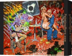 Robert Williams Canvas Paintings - williams 8 by Robert Williams