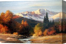 Early Winter in The Sierra Nevada Canvas Paintings - Sunrise in the High Sierra by Robert Wood