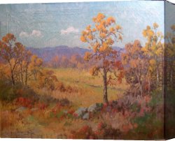 Fall Canvas Paintings - West Texas - Fall by Robert Wood