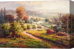 A View of The Forum Canvas Paintings - Valley View II by Roberto Lombardi