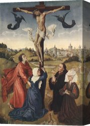 Central Canvas Paintings - Crucifixion Triptych central panel by Rogier van der Weyden