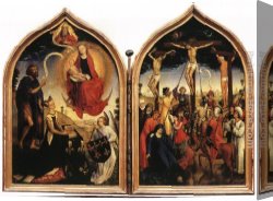 France Canvas Paintings - Diptych of Jeanne of France by Rogier van der Weyden