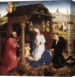 Central Canvas Paintings - Pierre Bladelin Triptych - central panel by Rogier van der Weyden
