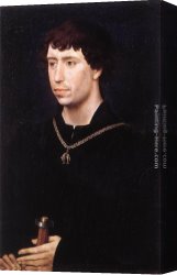 Rogier Canvas Paintings - Portrait of Charles the Bold by Rogier van der Weyden