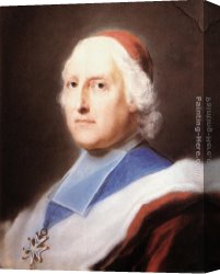 Melchior Broederlam Canvas Paintings - Cardinal Melchior de Polignac by Rosalba Carriera