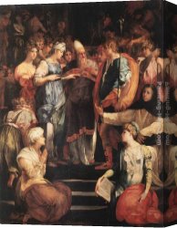 Marriage Canvas Paintings - Marriage of the Virgin by Rosso Fiorentino