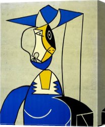 Femme Canvas Paintings - Femme au Chapeau by Roy Lichtenstein