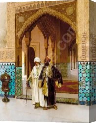 Ernst Canvas Paintings - After Prayer by Rudolf Ernst