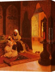 Ernst Canvas Paintings - Favorite of the Farm by Rudolf Ernst