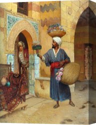 The Flower Seller Canvas Paintings - The Flower Seller by Rudolf Ernst