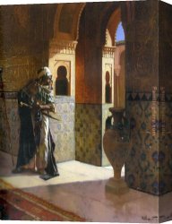 Ernst Canvas Paintings - The Moorish Guard by Rudolf Ernst
