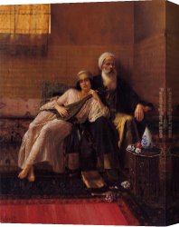 Ernst Canvas Paintings - The Musician by Rudolf Ernst