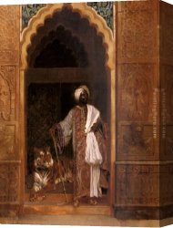 Ernst Canvas Paintings - The Palace Guard by Rudolf Ernst