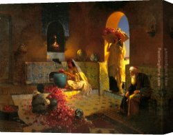 Ernst Canvas Paintings - The Perfume Maker by Rudolf Ernst