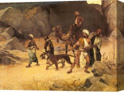 The Moose Hunt Canvas Paintings - The Tiger Hunt by Rudolf Ernst