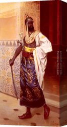 Hussar Russian Guard Corps Canvas Paintings - A Nubian Guard by Rudolphe Weisse