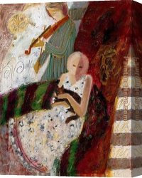 Misty Mood Canvas Paintings - Midnight Mood by Sabzi