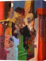 Beginning Canvas Paintings - New Beginning by Sabzi