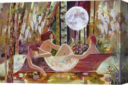 Arabs Crossing The Desert Canvas Paintings - The Crossing by Sabzi