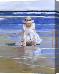 Early Winter in The Sierra Nevada Canvas Paintings - early morning on the island by Sally Swatland