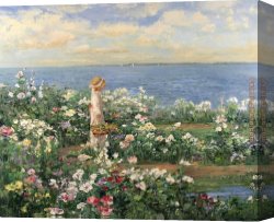 Island, Canvas Paintings - Island Garden by Sally Swatland