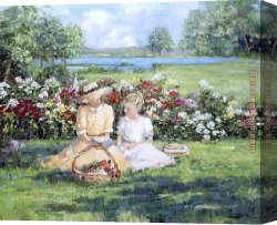 Quiet Canvas Paintings - Quiet Afternoon at Binney Park by Sally Swatland