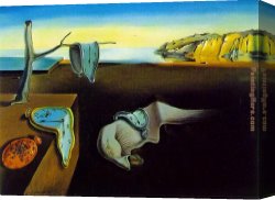 Surrealism Canvas Paintings - clock melting clocks by Salvador Dali