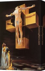 Surrealism Canvas Paintings - Corpus Hypercubus by Salvador Dali