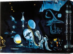Salvador Dali Canvas Paintings - Idylle Atomique by Salvador Dali