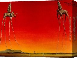 Les Iris Jaunes 1824 Canvas Paintings - Les Elephants by Salvador Dali