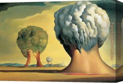 Les Iris Jaunes 1824 Canvas Paintings - Les trois sphinx de bikini by Salvador Dali