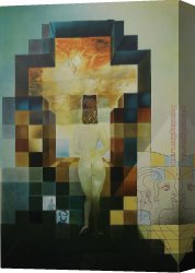Surrealism Canvas Paintings - Lincoln in Dali Vision by Salvador Dali