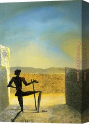 Johannes Vermeer Canvas Paintings - Spectre of Vermeer by Salvador Dali