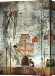 The Discovery of Moses Canvas Paintings - The Discovery of America by Christopher Columbus by Salvador Dali