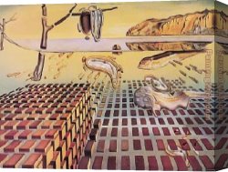 Salvador Dali Canvas Paintings - The Disintegration of the Persistence of Memory by Salvador Dali