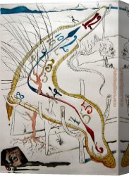 A Peaceful Time Canvas Paintings - The frozen watches of space-time by Salvador Dali