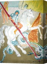 Lance Canvas Paintings - The lance of chivalry by Salvador Dali