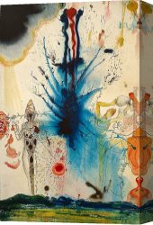 Departure of Ulysses From The Land of The Feaci Canvas Paintings - The Land of Milk and Honey by Salvador Dali