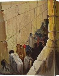 Wall) Canvas Paintings - The Wailing Wall by Salvador Dali