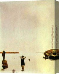 Calm Canvas Paintings - White Calm by Salvador Dali