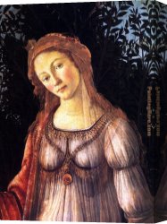 Spring Is in The Air Canvas Paintings - Allegory of Spring detail by Sandro Botticelli