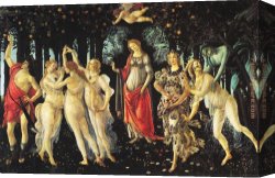 Sandro Botticelli Canvas Paintings - La Primavera by Sandro Botticelli