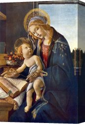 Madonna with Child Canvas Paintings - Madonna with the Child by Sandro Botticelli