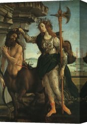 Sandro Botticelli Canvas Paintings - Pallas and the Centaur by Sandro Botticelli